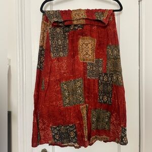 Thrifted maxi skirt (ankle length) persian print